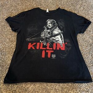 2014 Black AMC The Walking Dead Daryl Dixon Graphic T-Shirt Size Large